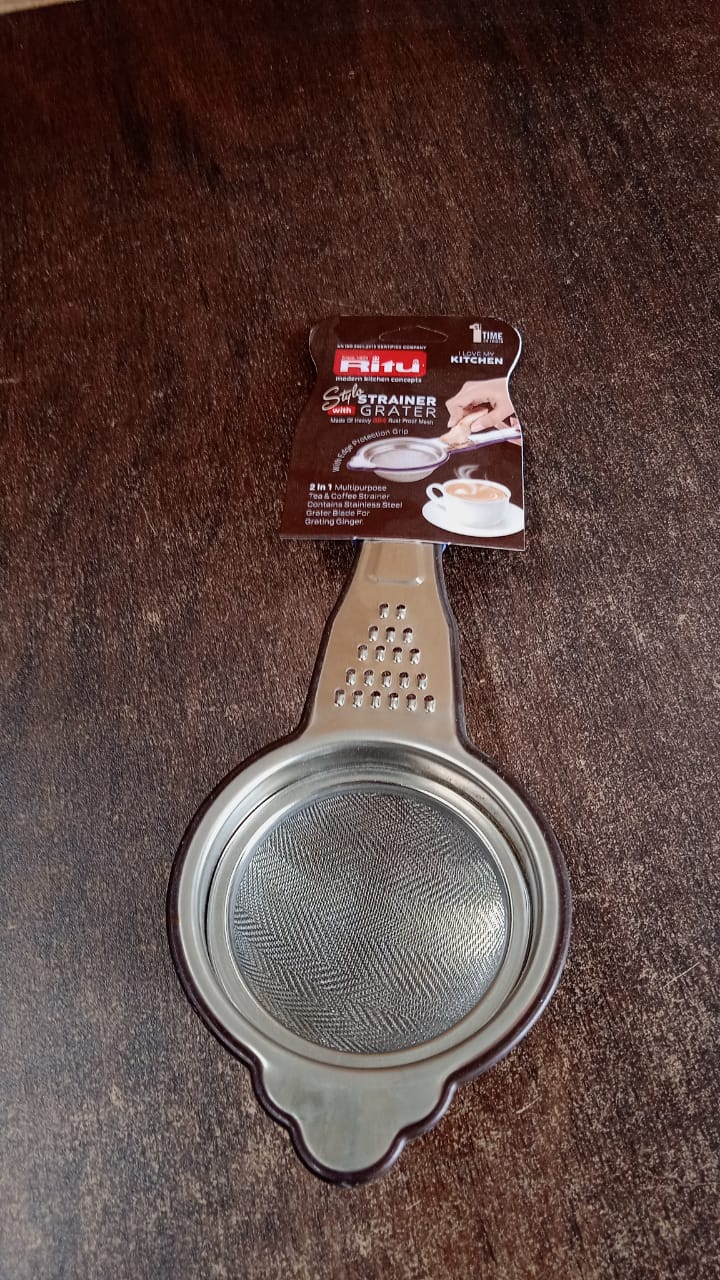 Heavy-Duty Stainless Steel Fine Mesh Tea Strainer (1 Pc) Heavy-Duty Stainless Steel Fine Mesh Tea Strainer (1 Pc)